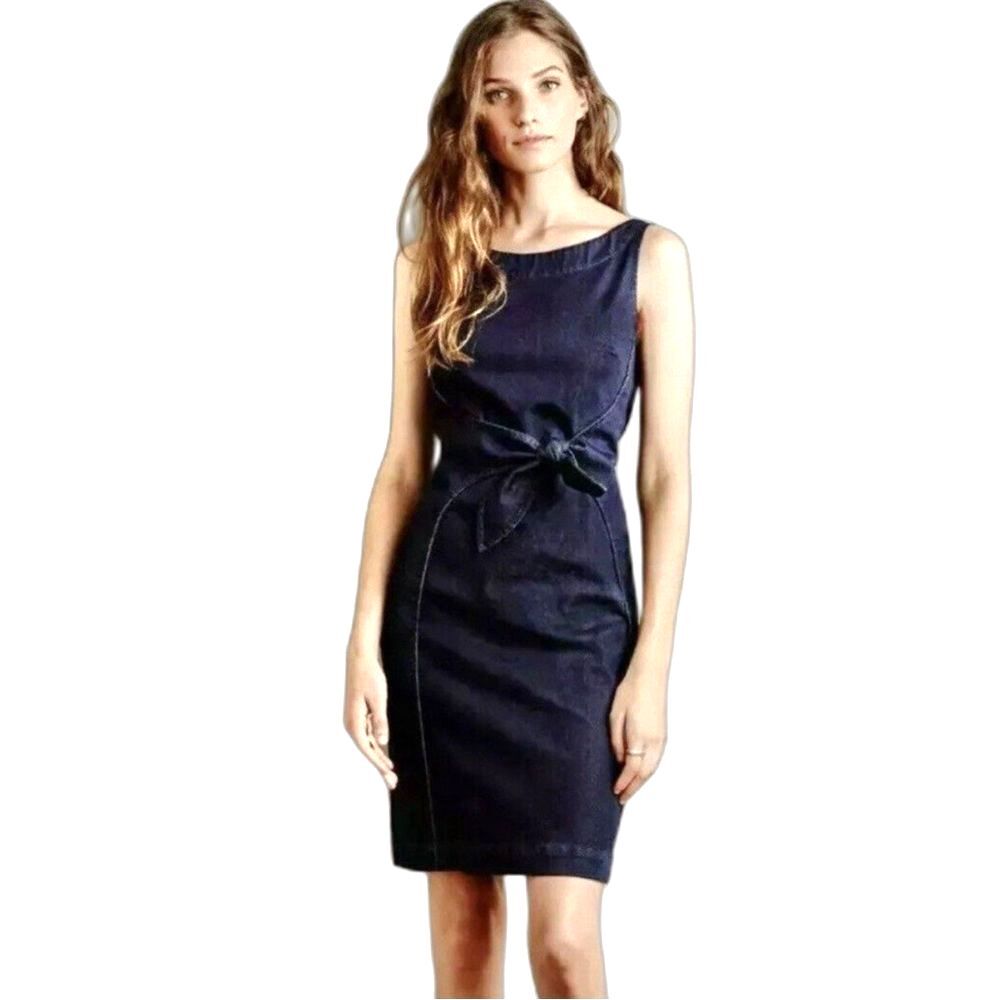 Anthropologie Holding Horses Womens Western Denim Dress Size 10 Minimalist - Picture 3 of 14